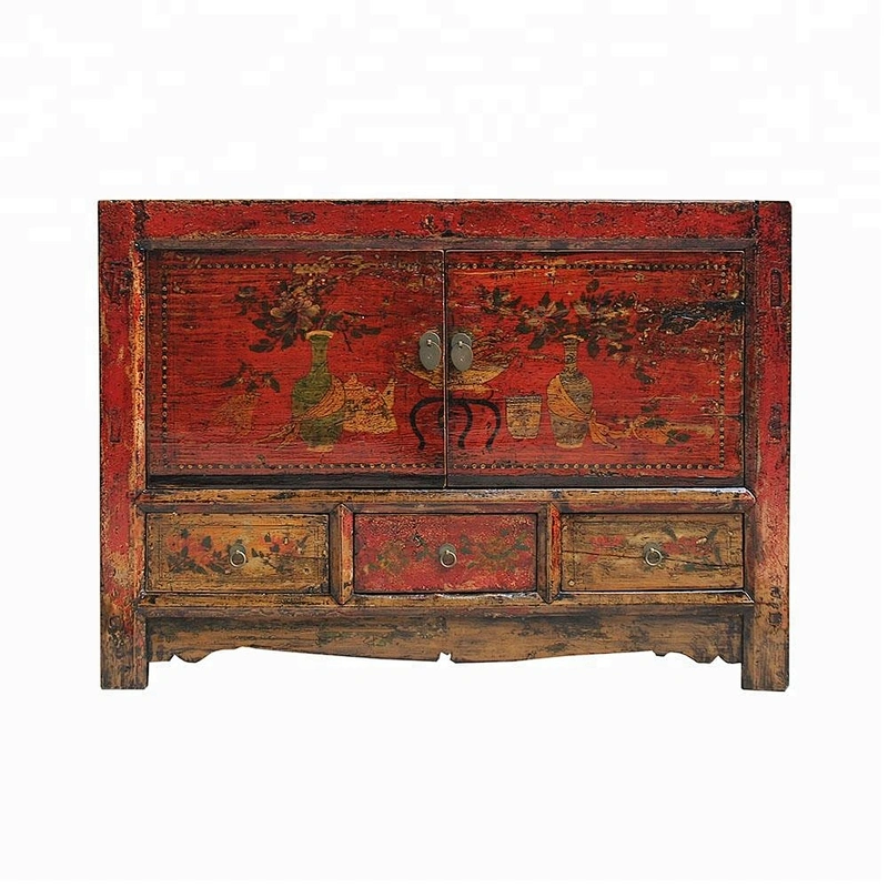 chinese antique lacquered distressed mongolian furniture