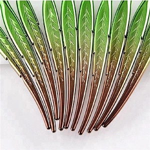 Hot Sale Customized Logo Leaf Design Handle 10pcs Makeup Brush Set