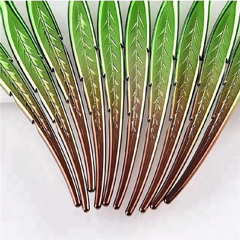 Hot Sale Customized Logo Leaf Design Handle 10pcs Makeup Brush Set