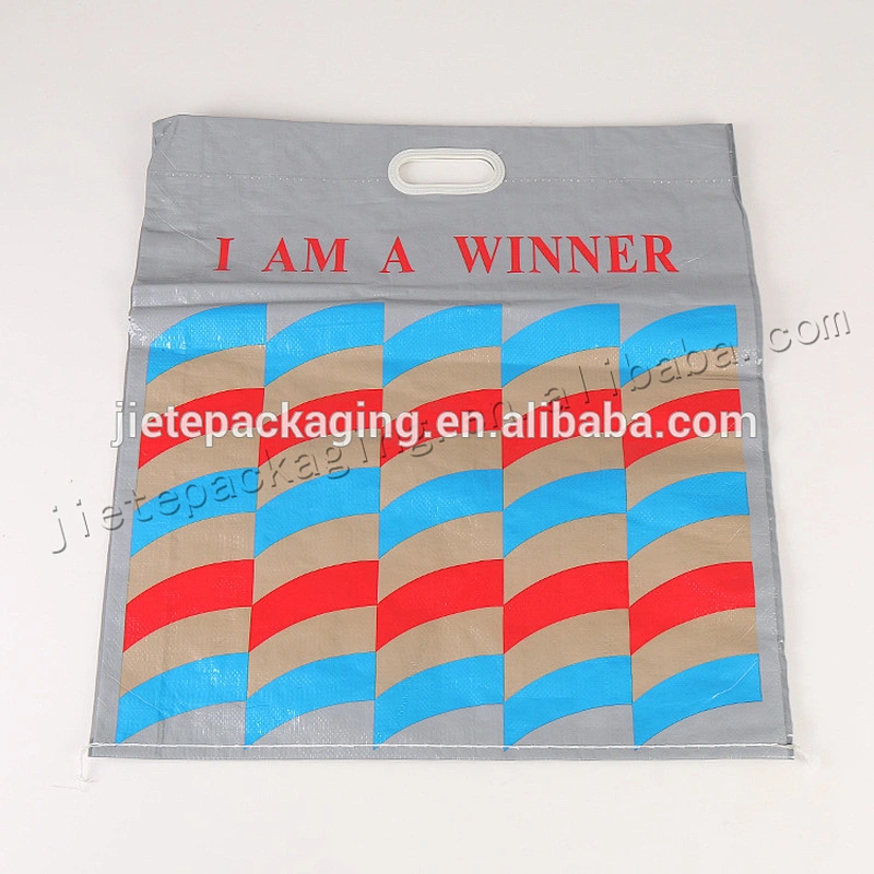 Customized fashion design printing plastic pp woven document bag with handle for shopping and market