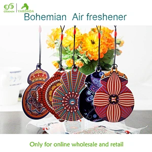 Pink lovely Bohemia style fragrant paper, hanging rearview mirror pendant, generous and beautiful air freshener in stock.