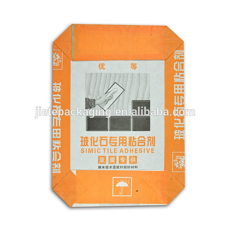 block bottom kraft paper valve cement, putty, tile adhesive bag 25kg 40kg 50kg