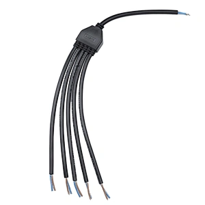 Y type female dc  power 1in 4 out waterproof  led connector