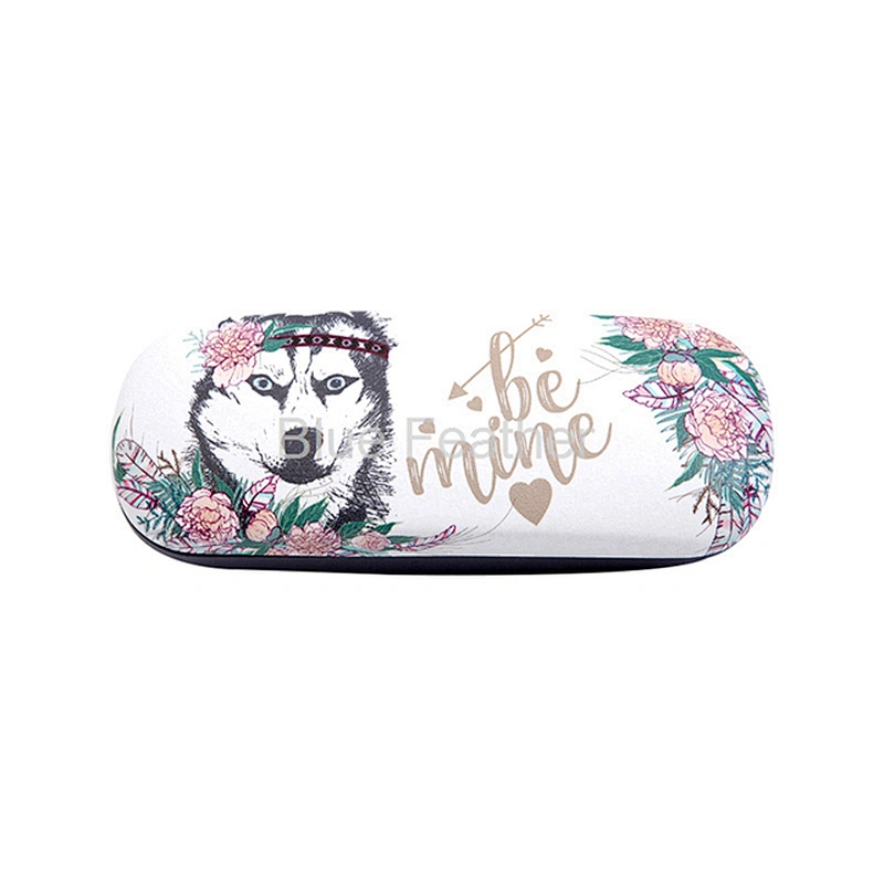 Bohemian Dog Print Hard Glasses Case for Everyday Use