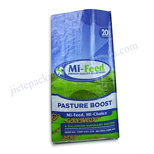 Custom new design printing 20kg farm animal feed packaging bag