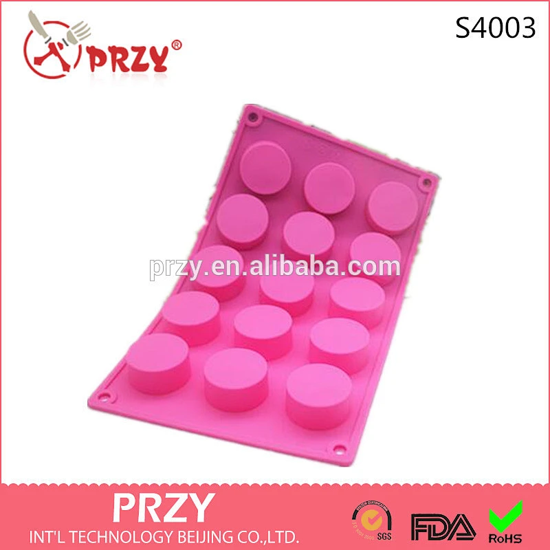 S4003 15cavity Silicone Biscuit Chocolate Mold, Cake Baking Mold Muffin Cup,silicone soap mold