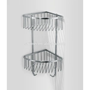 Wholesale Double Tier Multi Functional Metal Wire Hanging Baskets Stand For Bathroom