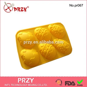 pr067 przy 2015 high quality easter egg silicone cake mold