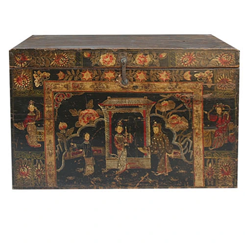 2016 chinese antique furniture Beijing & reproduction painted trunk box