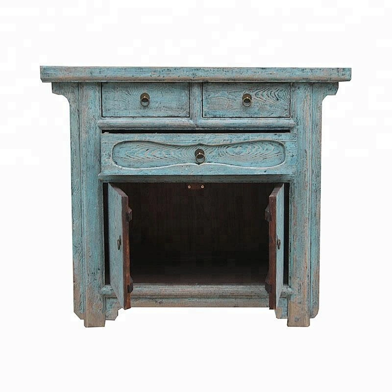 chinese antique reproduction distressed oriental buffet living room furniture