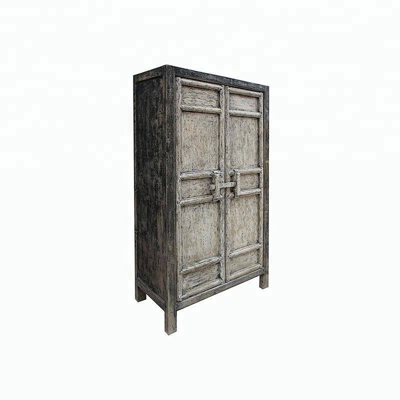beijing wholesale rustic reclaimed old wood shabby chic distressed wardrobe furniture