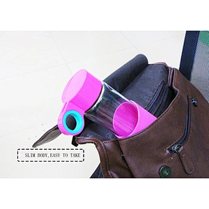 High Quality Glass Cup ABS Sleeve Glass Bottle for Girls Easy to Take
