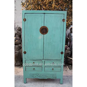 Chinese Antique high cabinet wardrobe two door four drwer Furniture