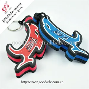 Hot selling advertising gift eva foam floating keychain with custom printed logo