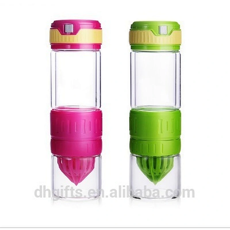 China Wholesale 560 ml Juice Cup Glass Water Bottle with Rope for Travel