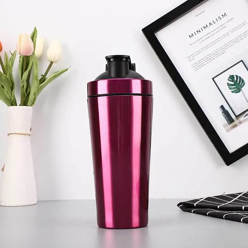 Shiny 304 Stainless Steel Shake Cup vacuum cup 750ml logo customized for corporate gift