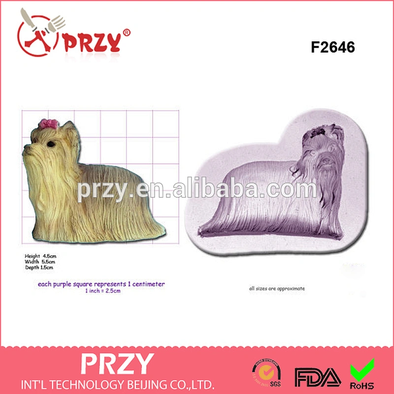 F2646 DOG; YORKSHIRE TERRIER Craft Sugarcraft Wax Resin Sculpey Silicone Mould Mold