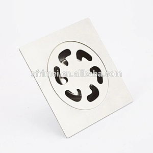 Kingsun Top Fashional SS Garage Shower Channel Floor Drain Grate KL-K93(4'')square short