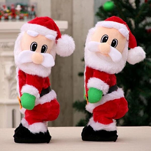 Christmas Music Electric Swing Old Man Santa Claus Decoration Ornament Christmas Electric Usher the Elderly