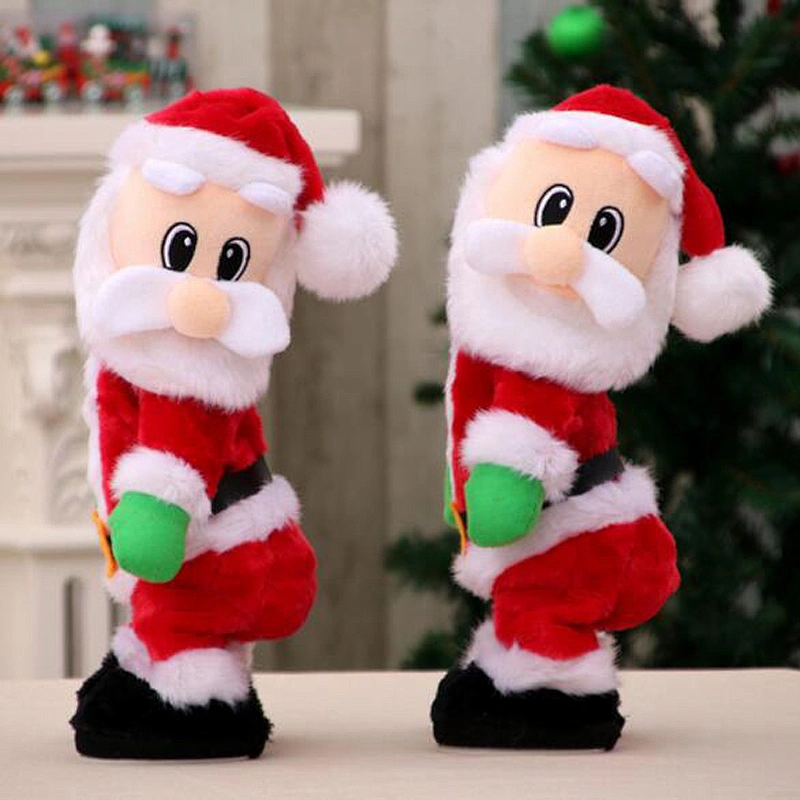 Christmas Music Electric Swing Old Man Santa Claus Decoration Ornament Christmas Electric Usher the Elderly