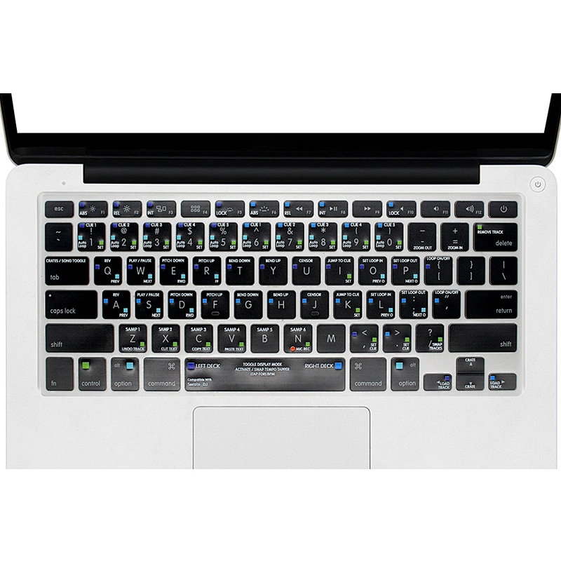 Transparent Serato DJ Hotkey Backlight Keyboard Cover Soft TPU Skinfor macbook protector for macbook pro retina display