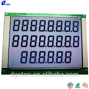 custom 22 digit segment fuel pump lcd display module