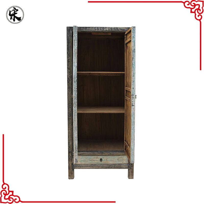 wholesale hotsale chinese oriental vintage distressed shabby chic old door new frame wardrobe, bedroom furniture