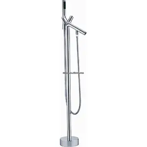 China Modern Brass Chrome Bathroom Floor-standing Rain Bath Shower Set