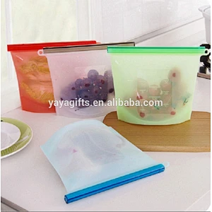 Refrigerated Cooler Reusable Silicone Food Bag, Preservation Storage Container Airtight Seal Cooking Bag