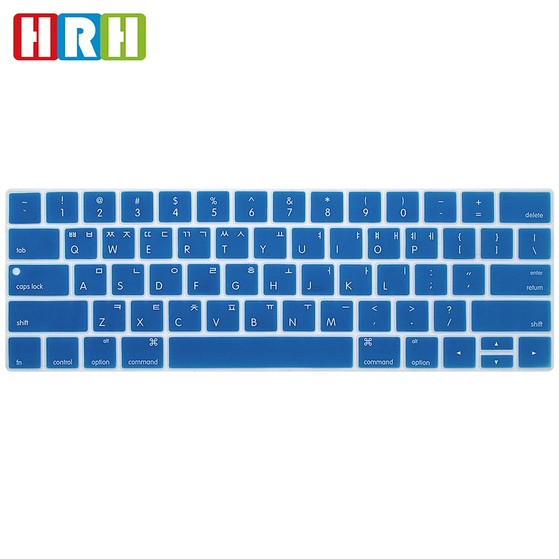 Custom Keyboard korean Skin Silicone Cover colored laptop keyboard skin cover keyboard  for macbook pro 13 touch bar