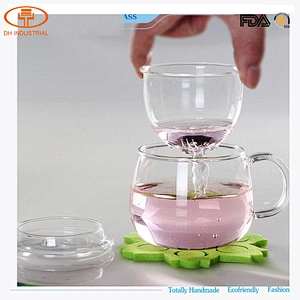 china manufacture cheap glass tea cups with filter