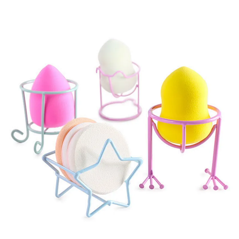 Hot silicone makeup blender puff sponge holder stainless steel makeup sponge holder