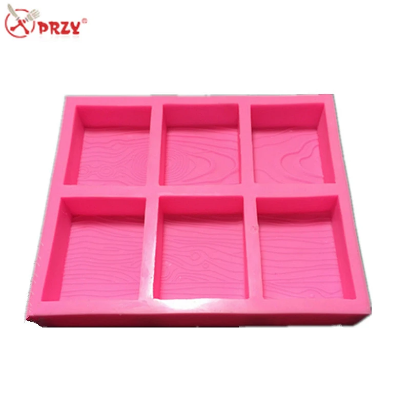 Rectangle 6cavities soap molds loaf forms handmade soap tray Silicone mould