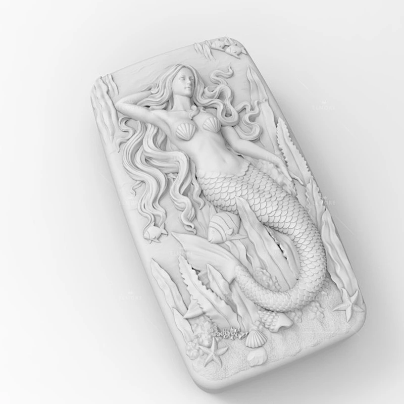 Mermaid Silica gel Soap Molds handmade 2 styles Classic Mermaids Mould aroma stone molds