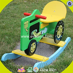 2018 Promotion customized wooden baby rocker for sale W16D002