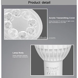 2.4G Milight 4W 5W 6W 9W GU10 MR16 E27 RGB+CCT Dimmable Spotlight Bulb Lamp