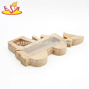 New fashion truck shape wooden money gift box for kids W02A282