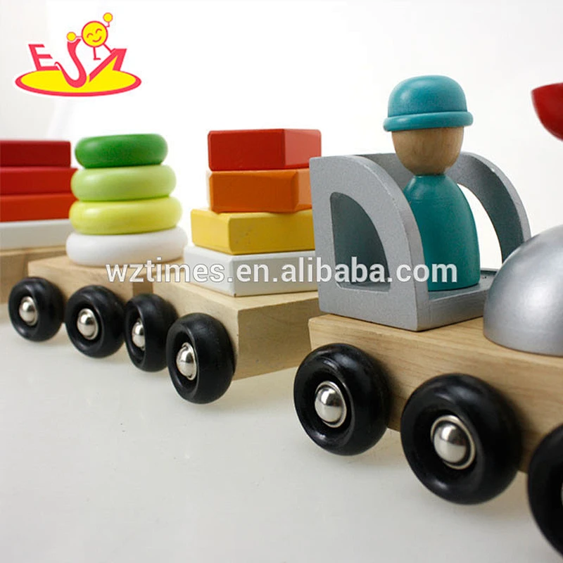 Wholesale newest wooden pull blocks car toy hot sale kids wooden pull blocks car toy creative wooden pull blocks car toy W04A270