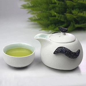 Snowflake glaze small travel teapot sets for hotel