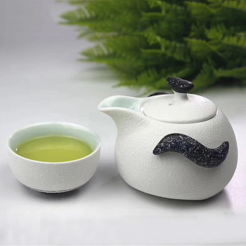 Snowflake glaze small travel teapot sets for hotel