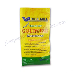 100% new material plastic laminated 25kg pp woven rice bag export