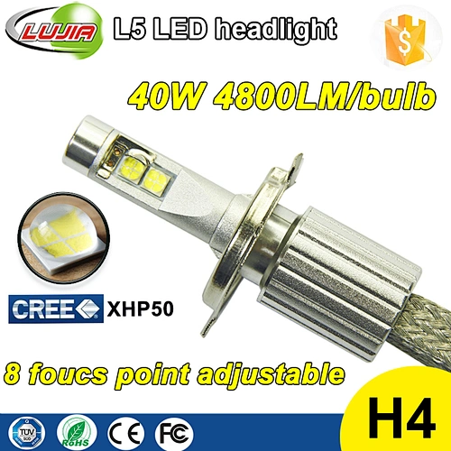 Factory direct supply led headlight H4 H7 H114300K 5000k 6000K 40w XHP50 h4 led in China