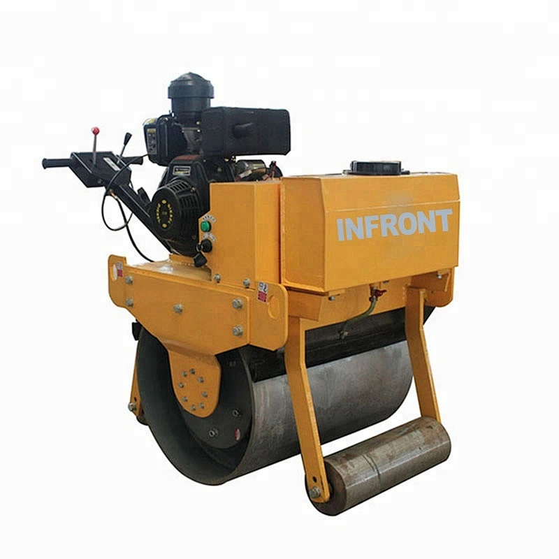 Chinese nice quality single drum gasoline engine YFR-600 hand road roller