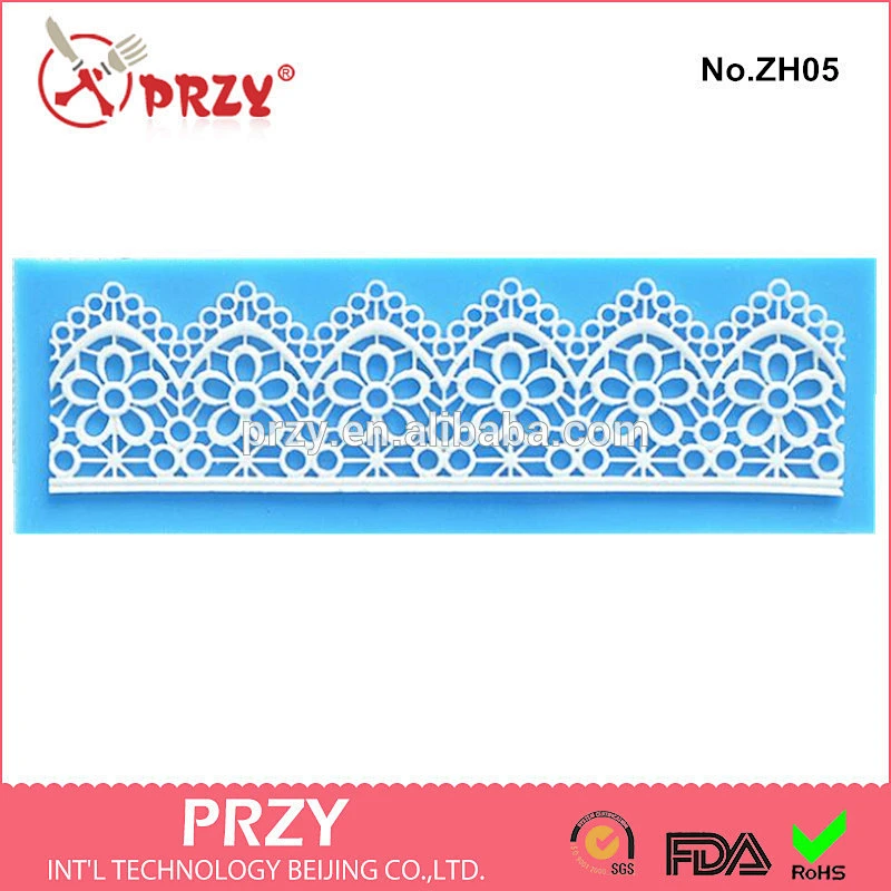 High quality silicone fondant lace mold