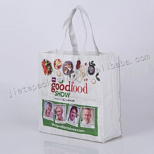 Customized fashion stype laminated carry bag shopping