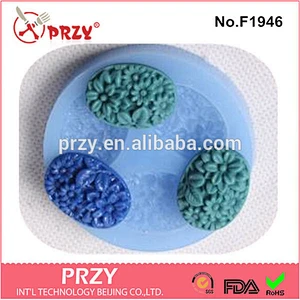 F1946 cake decorating resin flower fondant silicone mold