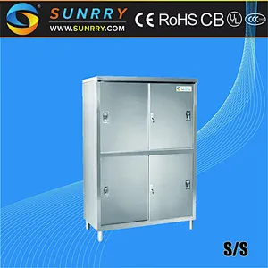 New Design Ready Made Stainless Steel Safety Dining Room Side Cabinet and Kitchen Cabinets with 4 Doors