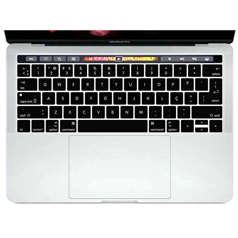 US/EU Version Portuguese Silicone Keyboard Cover skinr for mackbook pro keyboard cover 13 touch bar
