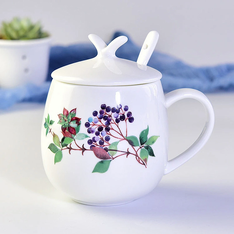Customized Logo Water Coffee Mug Free Sample Factory in-stock Cup Creative Exquisite Ceramic Cup with Handle