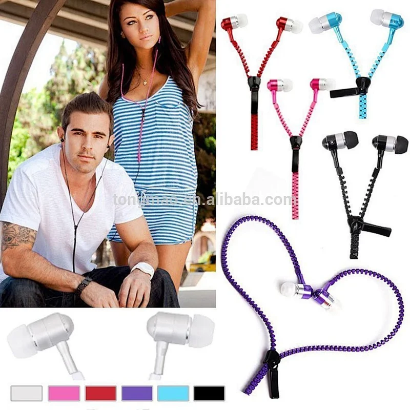 Mic Noise Isolating Wired Zipper Headphone